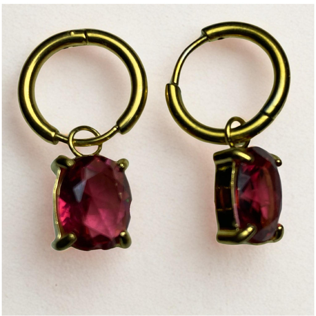 Brincos Pendente Vermelho